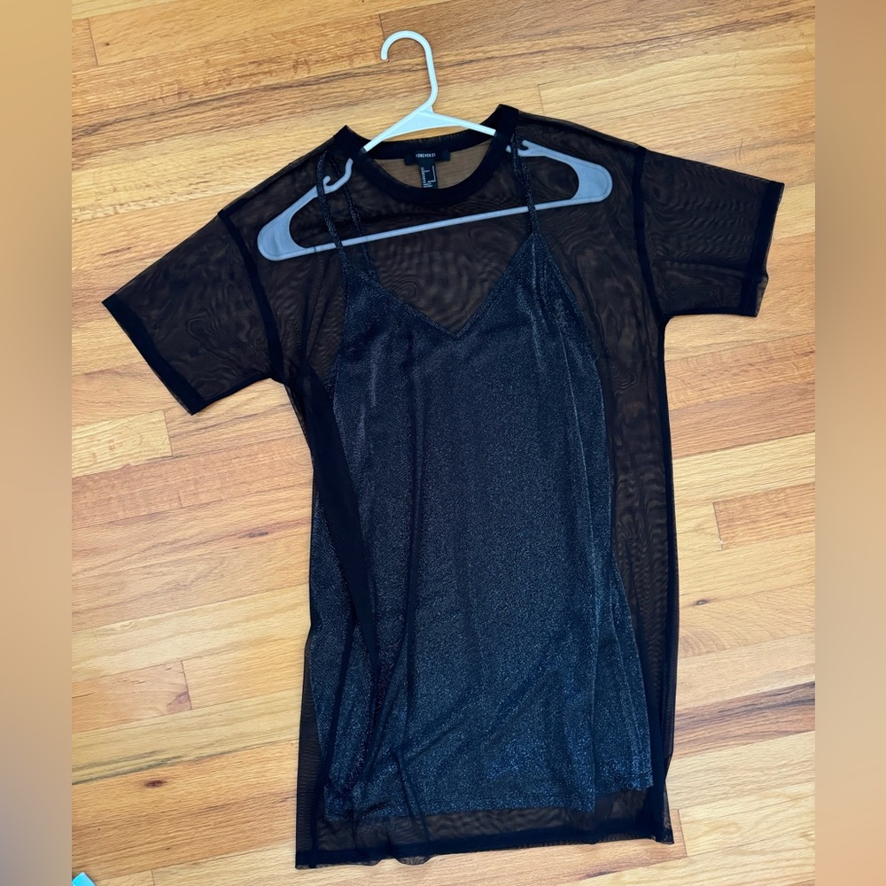 Sheer Glitter Dress
